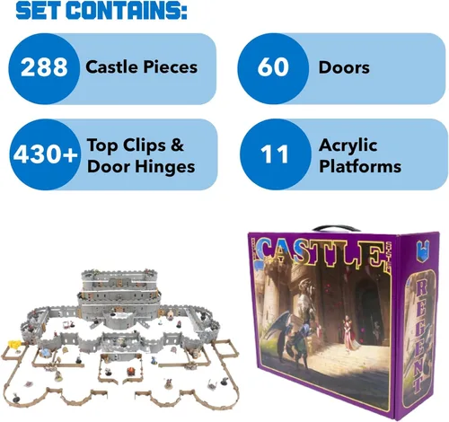 Vista 3 de Dirt Cheap Dungeons - Regent Castle Set Modular & Customizable Injection-Molded for Superior Durability TTRPG Accessories for D&D