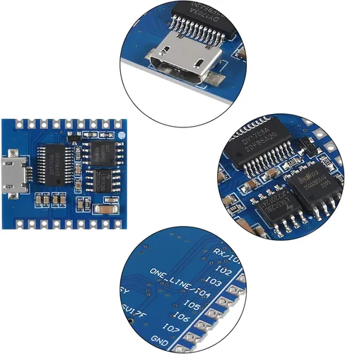 Vista 7 de 2 unids DY-SV17F módulo de audio mini reproductor MP3 IO disparador USB descarga 4 MB módulo de reproducción de voz flash