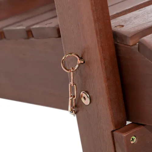 Vista 6 de Elk - Silla Adirondack de madera de eucalipto para patio al aire libre de 34 pulgadas de ancho para patio al aire libre, terraza, playa, jardín