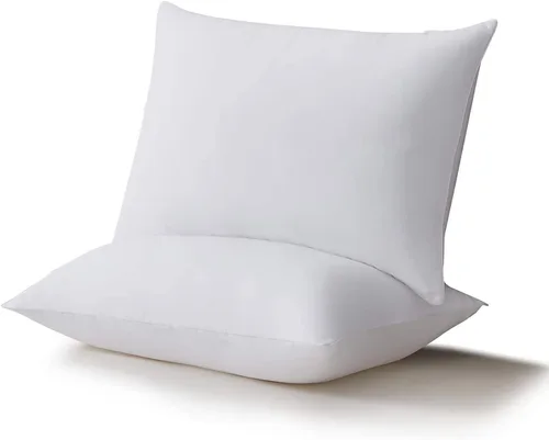 Vista 2 de Acanva Almohadas de cama para dormir, paquete de 2, relleno de microfibra alternativa al plumón suave, funda natural agradable a la piel, suave