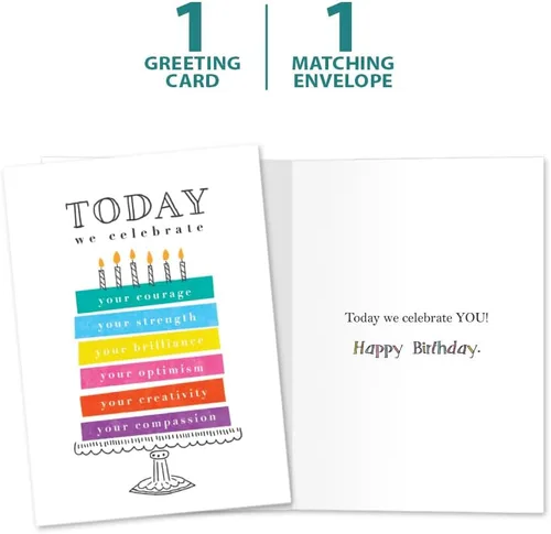 Vista 5 de Tree-Free Greetings - Tarjetas de cumpleaños - Diseños artísticos - 1 tarjeta + sobres a juego - Fabricado en Estados Unidos - Papel 100% reciclado