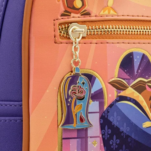 Vista 6 de Loungefly Disney Beauty and the Beast Ballroom Scene - Bolso de hombro con doble correa para mujer Multi
