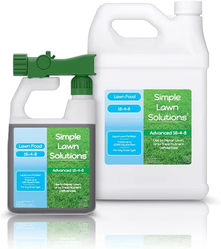Simple Lawn Solutions 16-4-8 paquete de 32 onzas + 16-4-8 1 galón – Fertilizante líquido para alimentos para césped