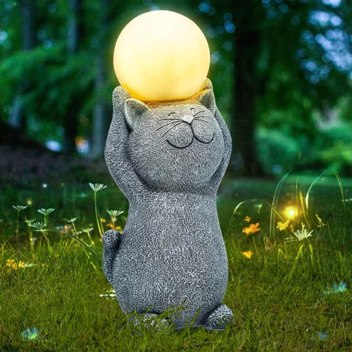 Vista 9 de ILLUMINEW Luces de Estatuas de Elefante de Decoración Solar para Jardín Exterior, Elefante de la Suerte Regalos Únicos de Cumpleaños de Mamá