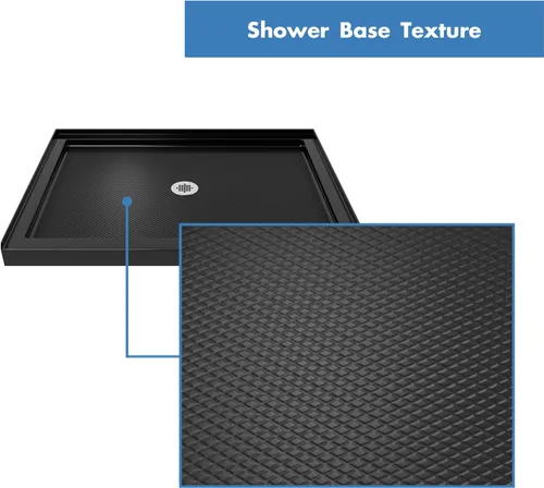 Vista 4 de DreamLine SlimLine DLT-1132320-88 - Base de ducha de un solo umbral de drenaje central de 32 pulgadas de profundidad x 32 pulgadas de ancho x 2 3/4
