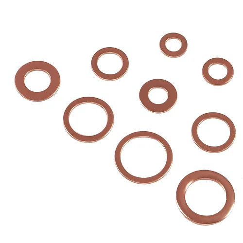 Vista 4 de Juego de 200 juntas de cobre plano surtido 9 tamaños M5-M14 juntas de cobre anillo plano Kit de sello de anillo plano