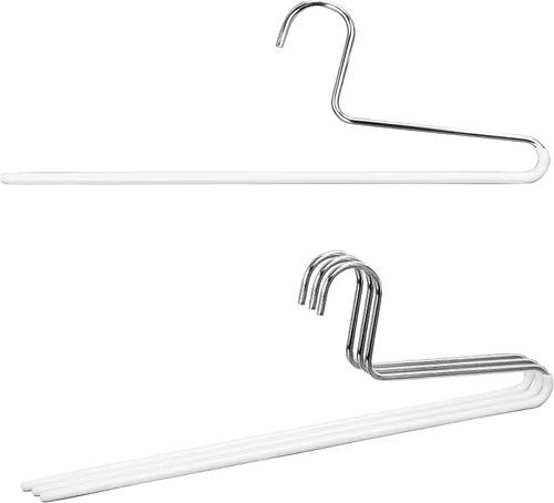 Vista 20 de Mawa by Reston Lloyd - Percha antideslizante para ropa que ahorra espacio con una sola barra para pantalones, estilo KH/1, juego de 30, color rojo