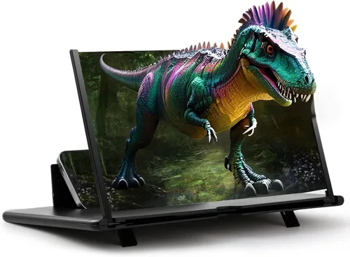 Lupa de pantalla para teléfono celular, aumento de 16 pulgadas, HD 3D 2025, amplificador de pantalla de teléfono mejorado con ampliador de pantalla,