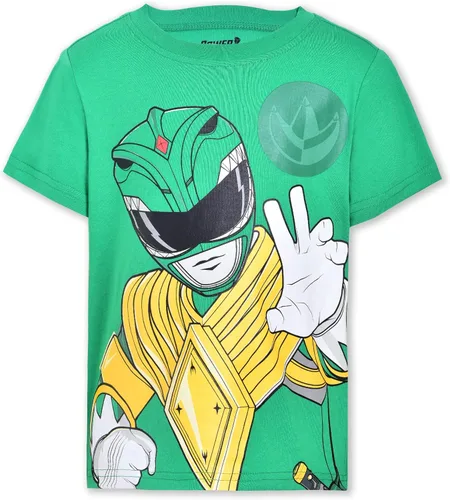 Vista 3 de Power Rangers Boys Short Sleeve T-Shirt 4 Pack for Little Kids RedYellowBlueGreen