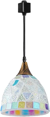 Kiven Lámpara colgante de iluminación de riel tipo H de 1 luz, longitud de cable personalizable, bronce vintage, 12 pulgadas