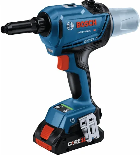 Vista 7 de GRG18V-3600CB24 Kit de herramientas de remache conectadas sin escobillas de 18 V con (2) baterías de alimentación avanzada CORE18V® de 4 Ah