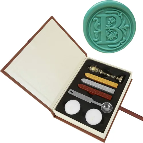 Vista 10 de Yoption Classic timbre para estampar en cera, 26 letras de la A a la Z, retro, s