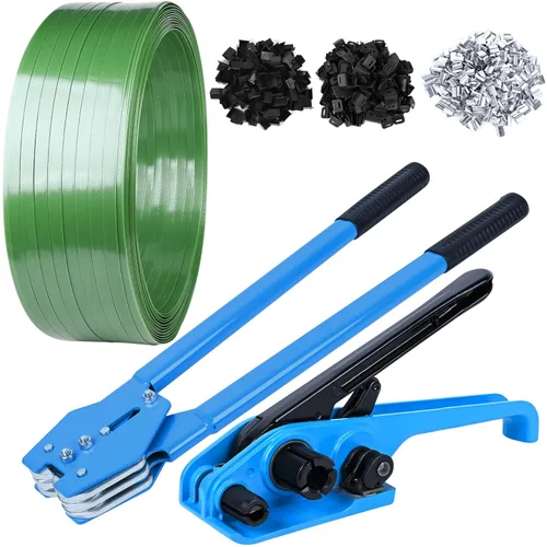 Vista 12 de MYFAMIREA Kit de herramientas de embalaje manual para tensor de flejado de polietileno resistente mejorado para correa de poliproplyn de poliéster
