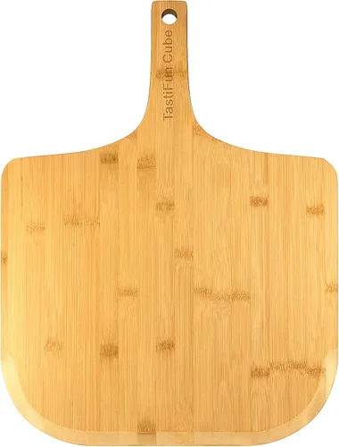 Vista 9 de Pala de pizza, paleta de pizza de bambú natural de 12 pulgadas, accesorios esenciales para hornos interiores y exteriores, hornear pizza casera