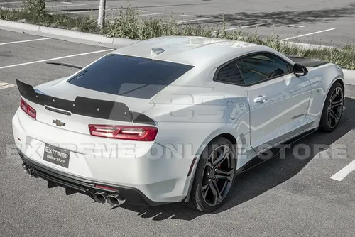 Vista 4 de Repuesto para todos los modelos Chevrolet Camaro 2016 1LE extendido estilo V2 plástico ABS negro mate añadir en la tapa trasera del maletero ala