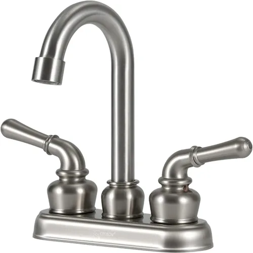 Grifo de fregadero de baño RV – Reemplazo de grifo de fregadero de níquel cepillado para caravanas, cámpers, quintas ruedas, casas rodantes,
