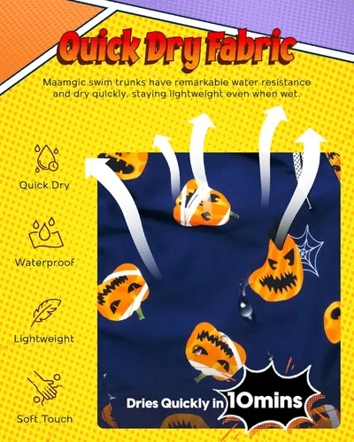 Vista 5 de maamgic - Traje de baño para hombre, shorts para nadar de secado rápido con forro de malla, diseño divertido