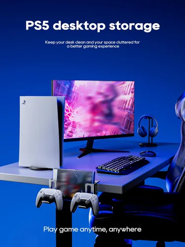 Vista 3 de NODOCA Almacenamiento de Laptop para Escritorio, Soporte Vertical de Laptop para Escritorio, Soporte Vertical de MacBook, con Soporte