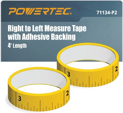 Vista 10 de POWERTEC 71131V Kit de tapa de valla doble en T, cinta métrica adhesiva de derecha a izquierda e inserto de plástico, 1 juego