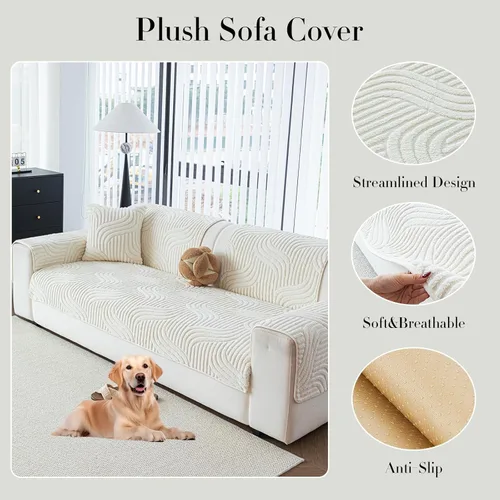 Vista 2 de Funda para sofá, fundas de sofá antideslizantes y lavables para perros, aptas para mascotas, fundas de sofá para mascotas, protector de sofá bohemio