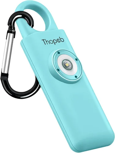 La alarma de seguridad personal original para mujeres por mujeres, sonido de sirena fuerte, luz LED estroboscópica SOS, ten seguridad con la alarma