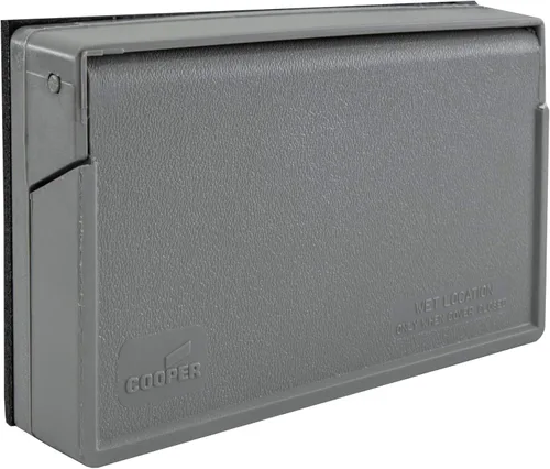 Vista 8 de RecPro Placa de Cubierta de Salida de Energía Exterior para RV Para Receptáculos GFI/GFCI Sello Resistente a la Intemperie (Negro)