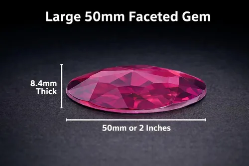 Vista 4 de Allstarco Joyas redondas autoadhesivas extra grandes de 1.969 in, diamantes de imitación acrílicos para cosplay, 2 piezas, Plástico Plata Acrílico