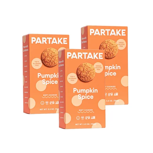 Vista 20 de Paquete variado de galletas horneadas suaves Partake sin gluten (chispas de chocolate, Snickerdoodle, limón) – Veganas – Sin 9 alérgenos incluyendo