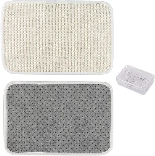 Vista 5 de 2 Alfombrillas Raspadoras para Gatos Protector de Sofá de Sisal Natural Alfombrilla Rascadora para Gatos Funda de Esquina para Sofá Cama Protector