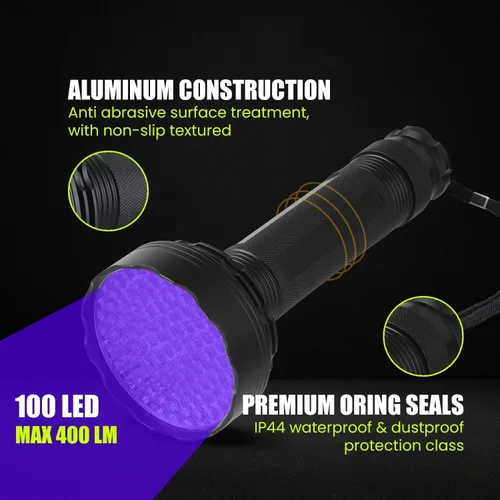 Vista 2 de Lichamp Kit de detección de fugas de CA para automóvil, kit de detección de fugas de tinte de aceite UV, incluye luz UV CA y gafas protectoras, LA01