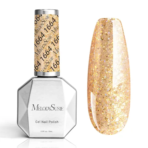 Vista 47 de MelodySusie - Esmalte de uñas en gel con brillo perla rosa brillante, 0.5 fl oz, efecto hilo, con acabado de concha rosa brillante, UV LED