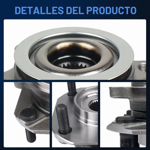 Vista 4 de Autoround 513297 Par de buje de rueda delantera de repuesto para Nissan Sentra 2007 2008 2009 2010 2011 2012 2.0L solo 4 lengüetas con ABS