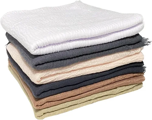 Vista 4 de MANSHU 6 piezas de chal suave y envoltura para mujer, bufanda larga, bufanda grande para la cabeza