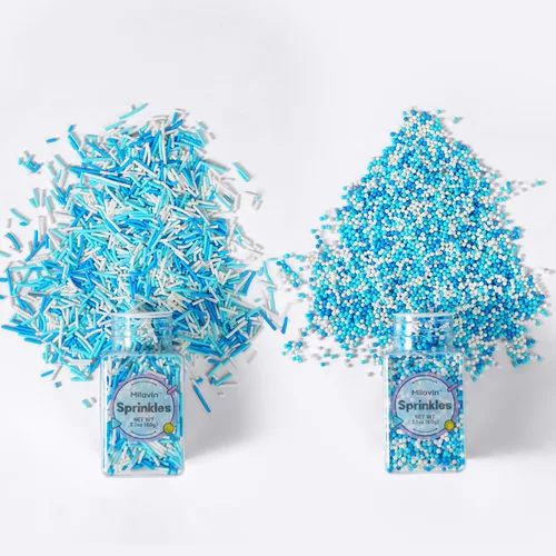 Vista 9 de Chispas comestibles de Navidad para hornear, chispas de Navidad, chispas de nonpareils, chispas rojas y verdes para galletas, magdalenas, fresas