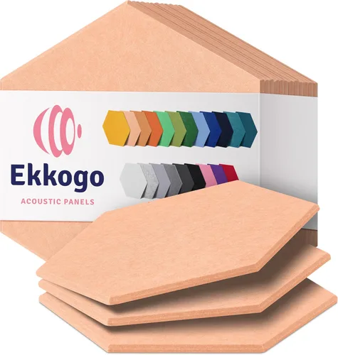 Vista 86 de Paquete de 12 paneles acústicos con aislamiento de sonido para paredes 12 x 12 x 0.4 pulgadas Paneles decorativos para amortiguación de sonido