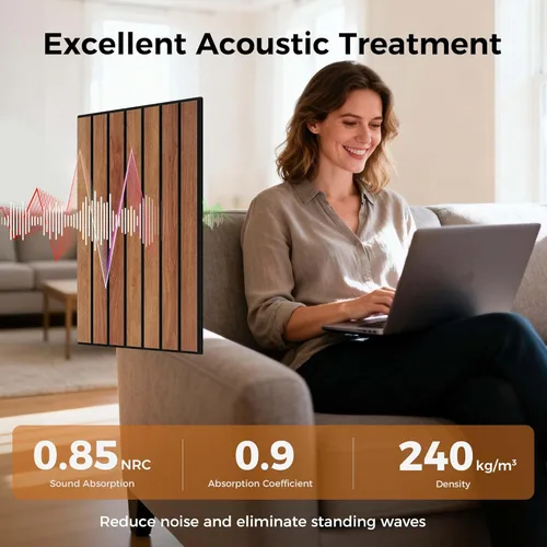 Vista 3 de TO-TH 12 Pack Acoustic Wall Panels 11.8×15.7×0.35 Inches Self-Adhesive Soundproof Panel Decorative Acoustical Sound Absorbing Panels for Home