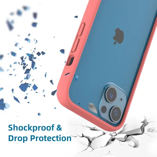 Vista 6 de K TOMOTO Compatible con iPhone 13 Mini (5.4 pulgadas), marco protector de silicona líquida [borde elevado y protección contra caídas] Tacto sedoso