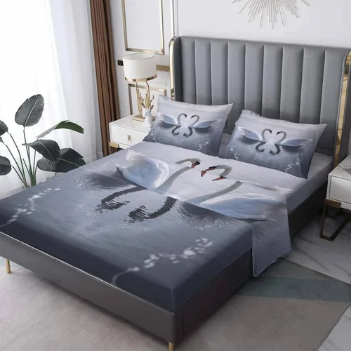 Vista 26 de Bear Sheets - Juego de sábanas de tamaño individual, sábanas de microfibra suave con bolsillo profundo y patrón sin arrugas, 3 piezas