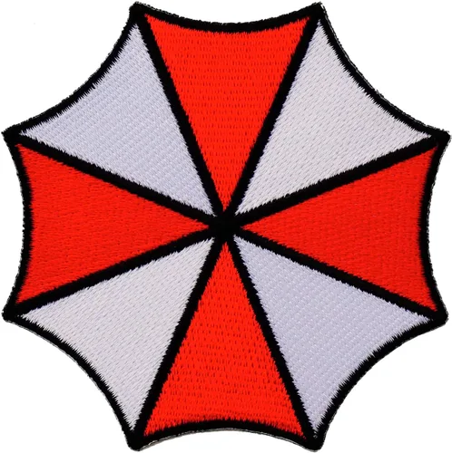 Graphic Dust Umbrella Corp - Parche bordado para planchar de 3.5 x 3.5 pulgadas con logotipo de Biohazard Star S.T.A.R.S. Police Star Raccoon Patch