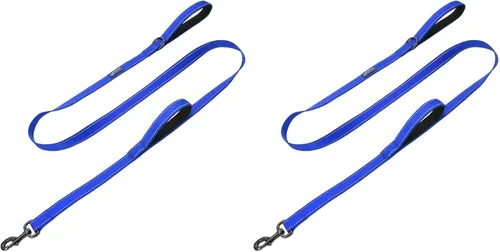 Vista 10 de Max and Neo Correa de perro de tráfico de doble asa – reflectante, dona a rescate de perros (negro, 4 pies)