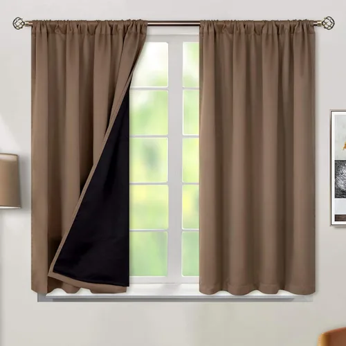 Vista 114 de BGment - Cortinas opacas para sala de estar de 63 pulgadas de largo, juego de 2 paneles, cortinas para oscurecer toda la habitación, cortinas