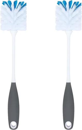 Vista 8 de PHYEX Paquete de 2 cepillos de limpieza de botellas de mango largo, limpiador de botellas de agua para lavar cristalería, decantador de vino, vaso