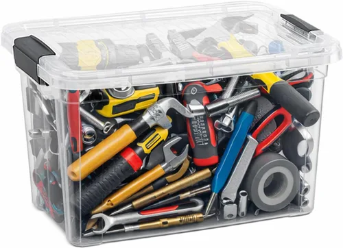 Vista 14 de Superio Contenedores de almacenamiento de plástico transparente con tapa, caja de 4.5 cuartos, contenedores organizadores, contenedor de plástico