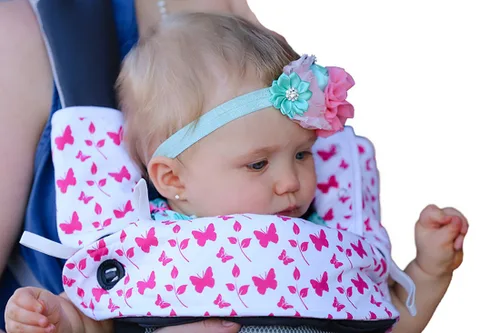 Vista 8 de Babas y dentición almohadilla Reversible algodón orgánico 3 piezas para Ergobaby 360, cuatro posiciones portador de bebé.