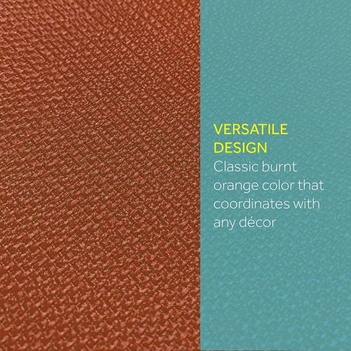Vista 5 de Suntastic O'Linen - Juego de 4 cojines y almohadas de comedor de lujo para exteriores e interiores, para muebles de patio, color naranja quemado