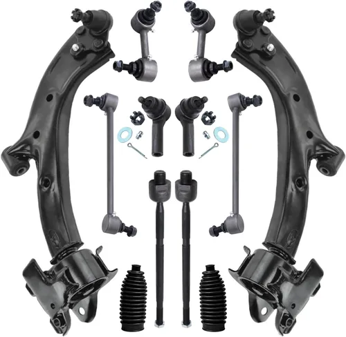 Vista 117 de Detroit Axle - Kit de suspensión frontal de 12 piezas para Toyota Corolla 2003 2004 2005 2006 2007 2008, 2 brazos de control inferiores, 2 rótulas