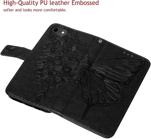 Vista 2 de Funda tipo cartera para iPhone 6/6S/7/8/SE 2022/SE 2020 Negro