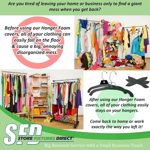 Vista 3 de Fundas para colgar almohadillas de espuma, espumas gris carbón, paquete de 10