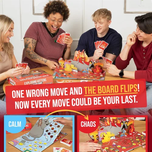 Vista 5 de Exploding Kittens: El Juego de Mesa - El Juego de Fiesta Lleno de Acción para Celebrar el 10º Cumpleaños - 2-6 Jugadores a Partir de 7 Años - Ideal