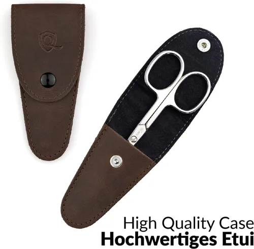 Vista 5 de marQus - Tijeras de uñas rectas fabricadas en Solingen, Alemania, incl. estuche para corte preciso de uñas, adecuadas como tijeras para uñas